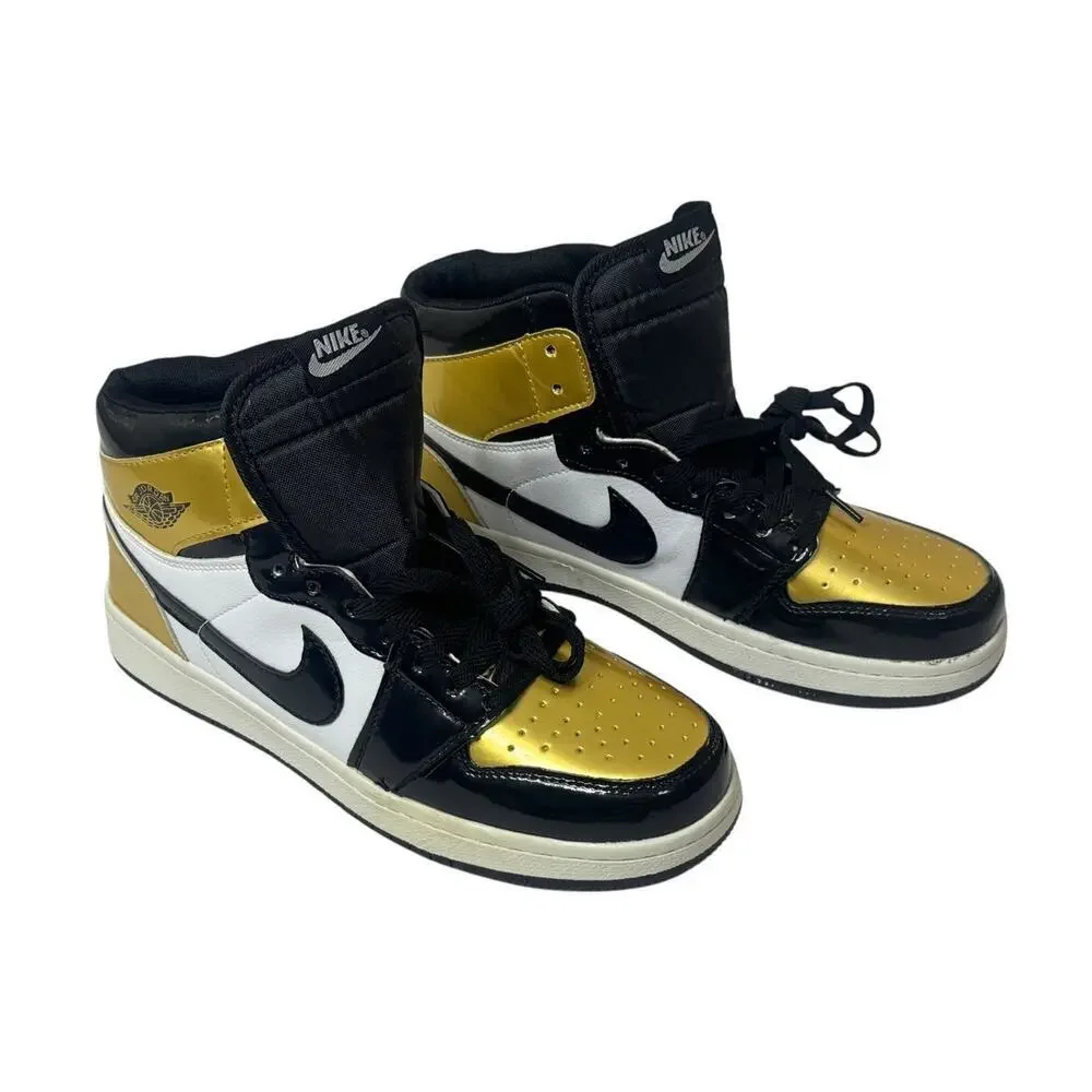 NIKE Air Jordan 1 High Golf Gold Toe Retro Shoes Model DQ0660-002 Men’s 8.5 NEW